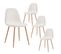 Lot De 4 Chaises Blanches Tissu Bouclettes - Fjard