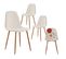 Lot De 4 Chaises Motifs Colorés Pieds Effet Bois - Wap