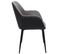 Lot De 6 Fauteuils Tissu Noir Et Gris Chiné - Piaga