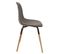 Lot De 6 Chaises Tissu Gris Chiné Foncé Et Bois - Fluk