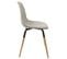 Lot De 6 Chaises Tissu Gris Chiné Clair Et Bois - Fluk