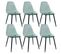 Lot De 6 Chaises Bleues Transparentes Et Métal - Funio