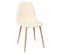 Lot De 6 Chaises Blanches à Motifs Pieds Effet Bois - Wap