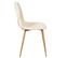 Lot De 6 Chaises Blanches à Motifs Pieds Effet Bois - Wap