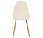 Lot De 6 Chaises Blanches à Motifs Pieds Effet Bois - Wap