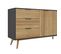 Buffet 140cm 2 Portes 3 Tiroirs Scandinave En Pin Massif Ciré - Vikov