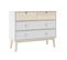 Commode 4 Tiroirs Mdf Et Pin Coloris Blanc Et Naturel - Kaina