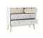 Commode 4 Tiroirs Mdf Et Pin Coloris Blanc Et Naturel - Kaina