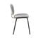 Lot De 2 Chaises En Velours Côtelé Gris Clair Piétement Métal Noir - Gary