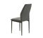 Lot De 4 Chaises Tissu Gris Anthracite Surpiqures Carreaux - Vollo