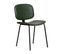 Lot De 2 Chaises En Simili Cuir Vert Piétement Métal Noir - Gary