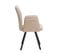 Lot De 2 Fauteuils Tissu Beige Effet Tricoté Pieds Métal Noir - Selma