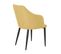 Lot De 2 Fauteuils Tissu Jaune Surpiqures Verticales Pieds Métal Noir - Fasca