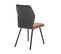 Lot De 4 Chaises Bi-matière Bi-ton Tissu Corail Et Simili Anthracite - Jasda