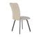 Lot De 4 Chaises Tissu Beige Surpiqué Pieds Métal Noir - Garrow