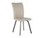 Lot De 4 Chaises Tissu Beige Surpiqué Pieds Métal Noir - Garrow