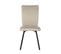 Lot De 4 Chaises Tissu Beige Surpiqué Pieds Métal Noir - Garrow