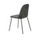 Lot De 4 Chaises Tissu Gris Anthracite Piétement Métal Noir - Marbie