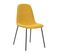 Lot De 4 Chaises Tissu Jaune Piétement Métal Noir - Marbie