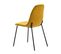 Lot De 4 Chaises Tissu Jaune Piétement Métal Noir - Marbie