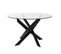 Table Ronde Ø120cm Plateau En Verre Piétement Croisé Métal Noir - Desial