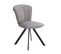 Lot De 2 Chaises Tissu Gris Surpiqué Pieds Métal Noir - Prestia