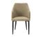 Lot De 4 Fauteuils Tissu Vert Surpiqures Verticales Pieds Métal Noir - Fasca