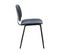 Lot De 6 Chaises En Velours Côtelé Bleu Piétement Métal Noir - Gary