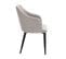 Lot De 6 Fauteuils Tissu Gris Clair Surpiqures Verticales Pieds Métal Noir - Fasca