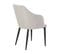 Lot De 6 Fauteuils Tissu Gris Clair Surpiqures Verticales Pieds Métal Noir - Fasca