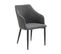 Lot De 6 Fauteuils Tissu Noir Surpiqures Verticales Pieds Métal - Fasca