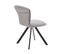 Lot De 6 Chaises Tissu Gris Surpiqué Pieds Métal Noir - Prestia