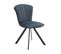 Lot De 6 Chaises Tissu Bleu Foncé Surpiqué Pieds Métal Noir - Prestia