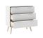 Chambre 140x190cm Avec Commode 3 Tiroirs Pin Naturel Et Blanc Scandinave - Laupell