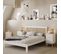 Chambre 140x190cm Avec Commode 7 Tiroirs Pin Naturel Et Blanc Scandinave - Laupell