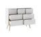 Chambre 140x190cm Avec Commode 7 Tiroirs Pin Naturel Et Blanc Scandinave - Laupell