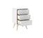 Chambre 140x190cm Avec Commode 7 Tiroirs Pin Naturel Et Blanc Scandinave - Laupell