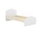 Pack Lit 90x190cm + Chevet 2 Tiroirs + Commode 4t Coloris Blanc Et Naturel - Kaina