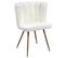 Lot De 2 Fauteuils Blanc Tissu Bouclettes - Fjard