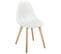 Lot De 2 Chaises Imitation Laine Motif Patchwork Blanc - Rohan