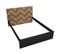 Lit 140x190cm Effet Bois En Chevron Et Noir - Calax