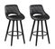 Lot De 2 Tabourets Noir - Niels