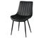 Lot De 2 Chaises Noires Métal Et Pvc - Carolann