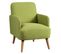 Fauteuil Rembourré Tissu Vert - Teodore