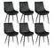 Lot De 6 Chaises Noires Métal Et Pvc - Carolann