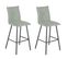 Lot De 2 Tabourets Vert D'eau Assise H65cm - Lagos