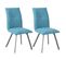 Lot De 2 Chaises Tissu Coloris Bleu - Bispo