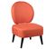 Fauteuil Crapaud Tissu Coloris Corail - Skalan