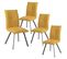 Lot De 4 Chaises Tissu Coloris Jaune - Bispo