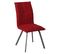 Lot De 4 Chaises Tissu Coloris Rouge - Bispo